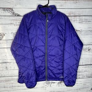 Ll bean primaloft pack away purple lightweight nylon jacket